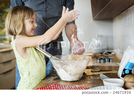 Cooking Kids Cookies Baking Preaparation Concept Cooking Kids Cookies Baking Preaparation Concept 24671939