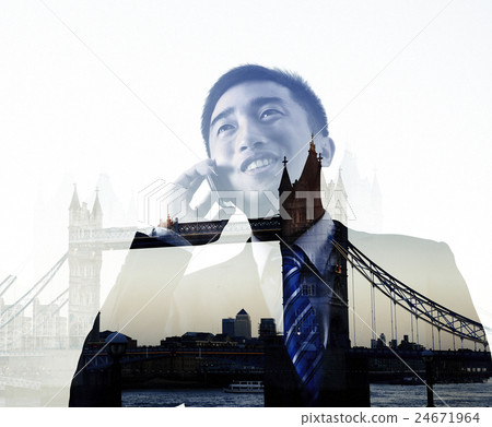 Businessman Calling Phone London Concept 24671964
