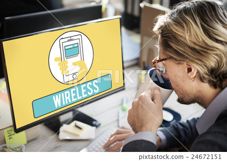 Communication Technology Mobility Wireless Concept Communication Technology Mobility Wireless Concept 24672151