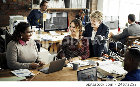 Stock Photo: Business Team Working Office Worker Concept