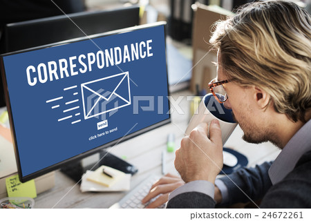 Correspondence E-mail Connection Online Messaging Concept Correspondence E-mail Connection Online Messaging Concept 24672261