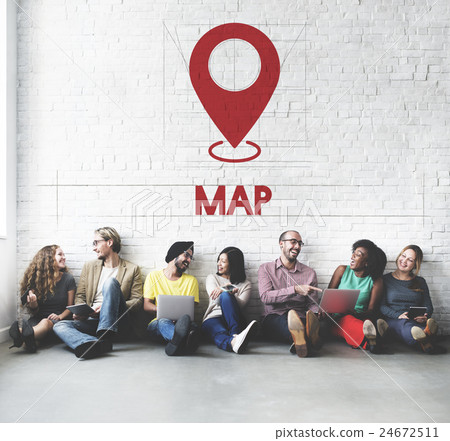 Navigation Location Mapping Destination Technology Graphic Concept Navigation Location Mapping Destination Technology Graphic Concept 24672511