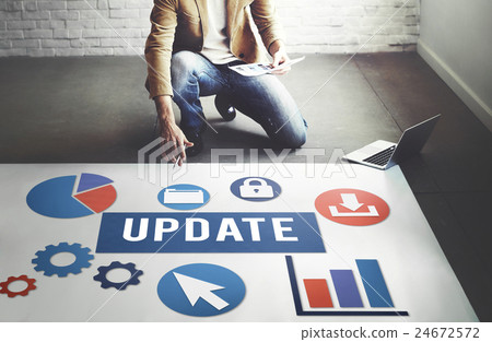 Update Technology Word Graphic Concept 24672572