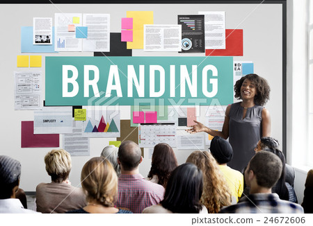 Branding Copyright Label Logo Marketing Sign Concept 24672606