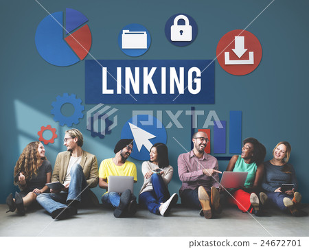 Linking Connection Share Hyperlink Concept Linking Connection Share Hyperlink Concept 24672701