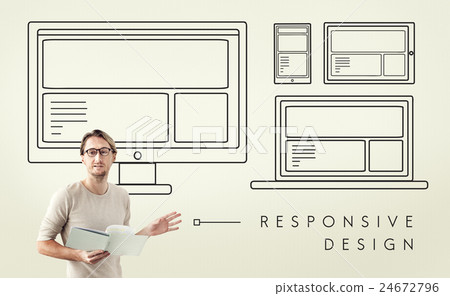 Responsive Design Layout Connection Content Concept 24672796