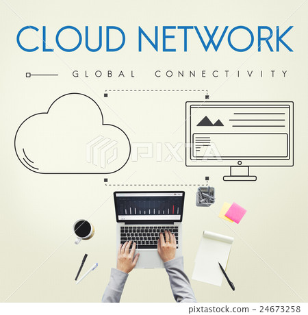 Cloud Network Global Connectivity Share Concept Cloud Network Global Connectivity Share Concept 24673258