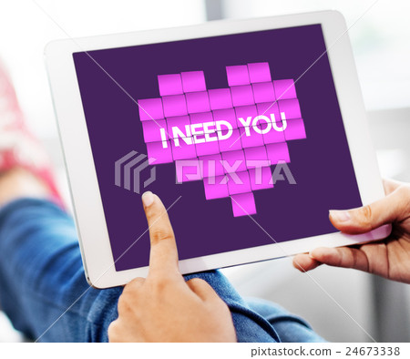 Love And Affection Heart Graphic Concept 24673338