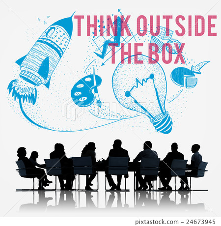 Think Outside The Box Ideas Creativity Imagination Concept 24673945