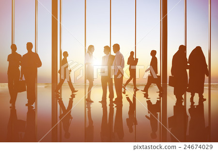 Business People Meeting Discussion Commuter Walking Concept Business People Meeting Discussion Commuter Walking Concept 24674029