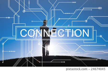 Connection Network Online Social Media Circuit Board Concept Connection Network Online Social Media Circuit Board Concept 24674045