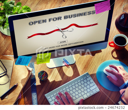 New Business Ribbon Cutting Celebration Event Concept New Business Ribbon Cutting Celebration Event Concept 24674232