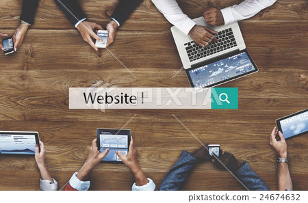 Website Browser Communication Data Internet Concept 24674632