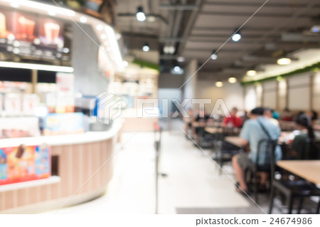 Abstract blur food court 24674986