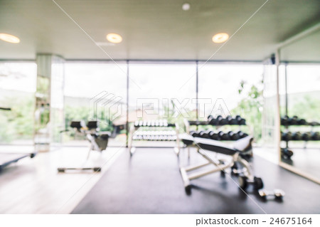 Abstract blur gym and fitness room Abstract blur gym and fitness room 24675164
