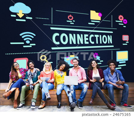 Connection Communication Link Digital Social Concept Connection Communication Link Digital Social Concept 24675165