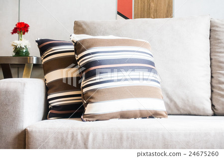 Pillow on sofa Pillow on sofa 24675260