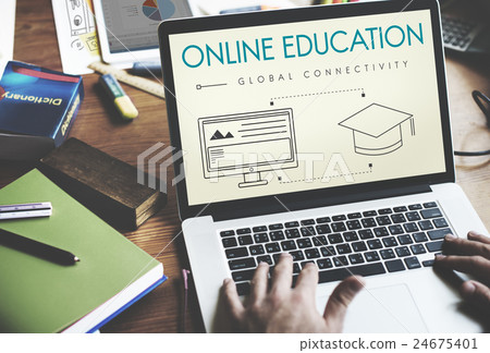 Online Education Global Connectivity Graphic Concept Online Education Global Connectivity Graphic Concept 24675401