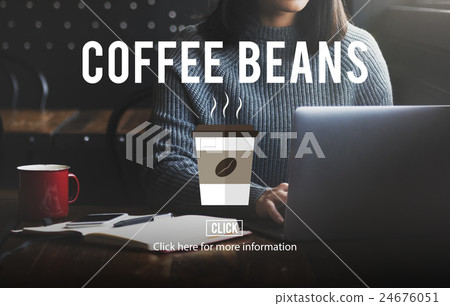 Coffee Beans Cappuccino Coffee Culture Concept 24676051