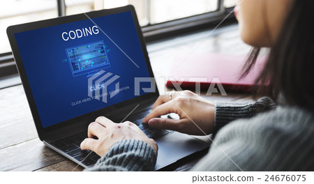 Computer Coding Code Advanced Technology Concept Computer Coding Code Advanced Technology Concept 24676075
