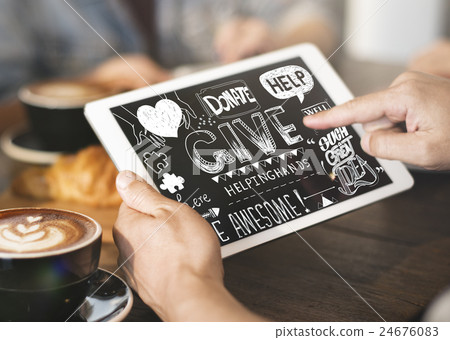 Give Charity Donation Graphic Concept 24676083