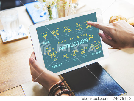 Instruction Document Guidebook Handbook Help Concept 24676160