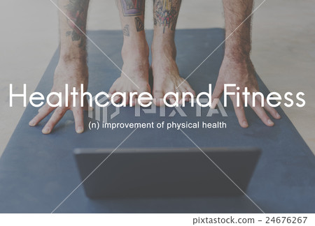 Healthcare And Fitness Outdoors People Graphic Concept Healthcare And Fitness Outdoors People Graphic Concept 24676267
