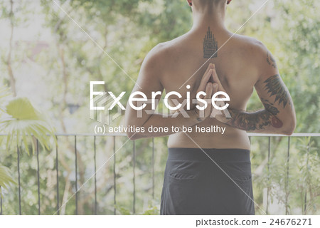 Exercise Fitness People Outdoors Graphic Concept Exercise Fitness People Outdoors Graphic Concept 24676271