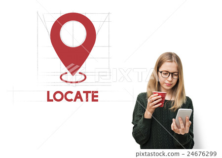 Navigation Location Mapping Destination Technology Graphic Concept 24676299