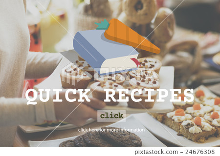 Quick Recipes Menu Cooking Food Concept Quick Recipes Menu Cooking Food Concept 24676308