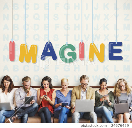 Imagine Creative Ideas Thinking Vision Dream Concept Imagine Creative Ideas Thinking Vision Dream Concept 24676459