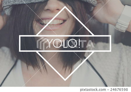 Yolo Fun Life Adventure Abbreviation Phrase Enjoy Concept 24676598
