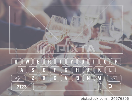 Keyboard Keypad Global Communications Connection Concept 24676806