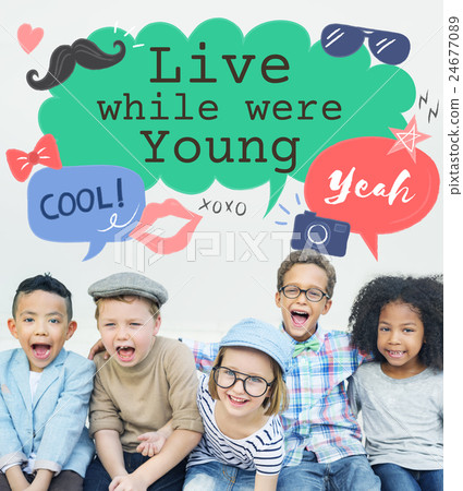 Kids Casual Joyful Independant Graphic Concept Kids Casual Joyful Independant Graphic Concept 24677089