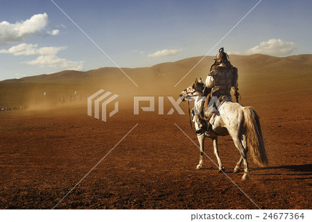 Lone Man Staring At The Crowd Of Soldiers From Afar Concept 24677364