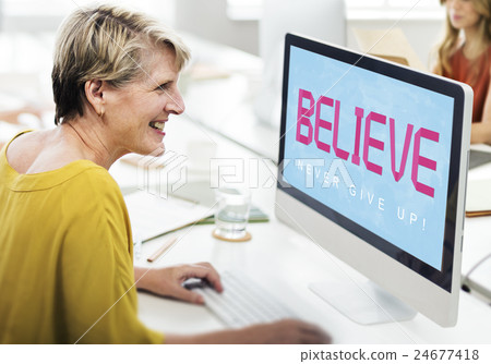 Breast Cancer Believe Hope Woman Illness Concept 24677418