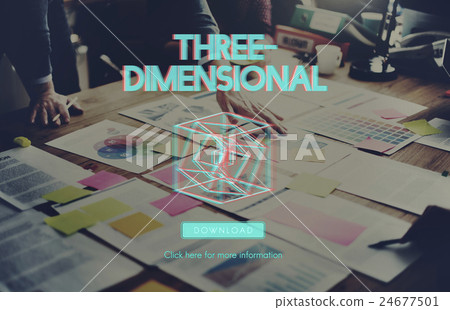 3D Three Dimensional Futuristic Display Modern Concept 3D Three Dimensional Futuristic Display Modern Concept 24677501