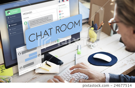 Chat Room Chatting Communication Connect Concept Chat Room Chatting Communication Connect Concept 24677514