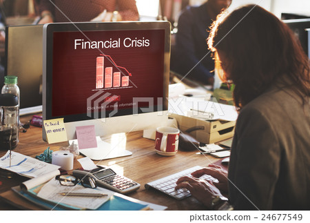 Problems Risk Deflation Depression Bankruptcy Concept 24677549