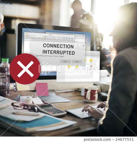 Attention Alert Connection Interrupted Warning Concept 24677551