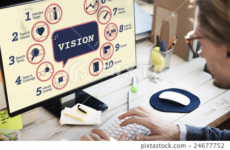 Business Analytics Strategy Methods Tactics Graphic Concept 24677752