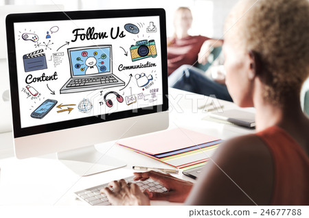 Follow us Follower Join us Social Media Concept 24677788