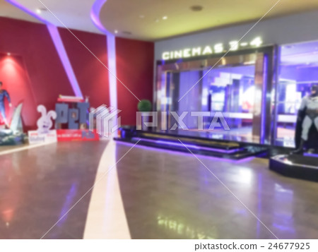 Abstract blur movie theater interior 24677925