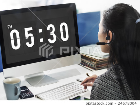 Time And Date Clock Graphic Concept 24678004