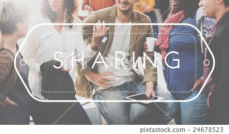Sharing Share Communication Connection Interaction Concept Sharing Share Communication Connection Interaction Concept 24678523