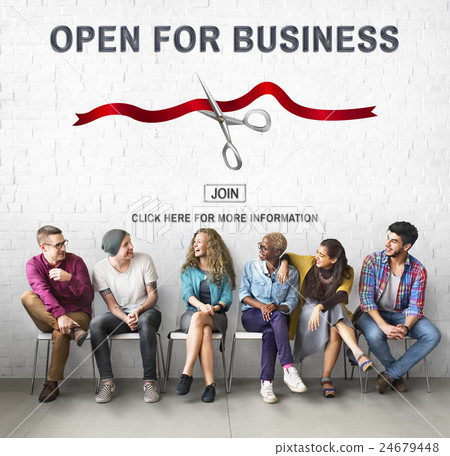 New Business Ribbon Cutting Celebration Event Concept New Business Ribbon Cutting Celebration Event Concept 24679448