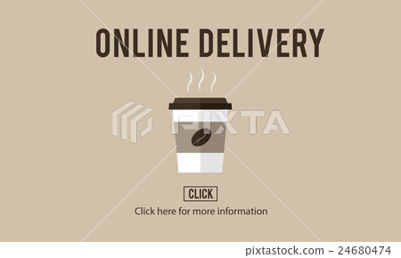 Coffee Take Away Order Online Delivery Menu Concept Coffee Take Away Order Online Delivery Menu Concept 24680474