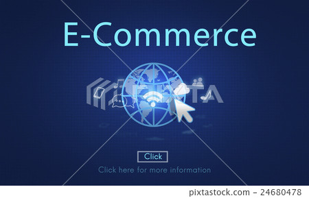 E-Commerce Digital Marketing Global Business Online Technology Concept 24680478