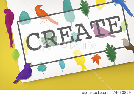 Create Creative Creativity Ideas Design Concept 24680899