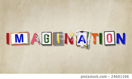 Imagination Creative Word Design Colorful Concept 24681166